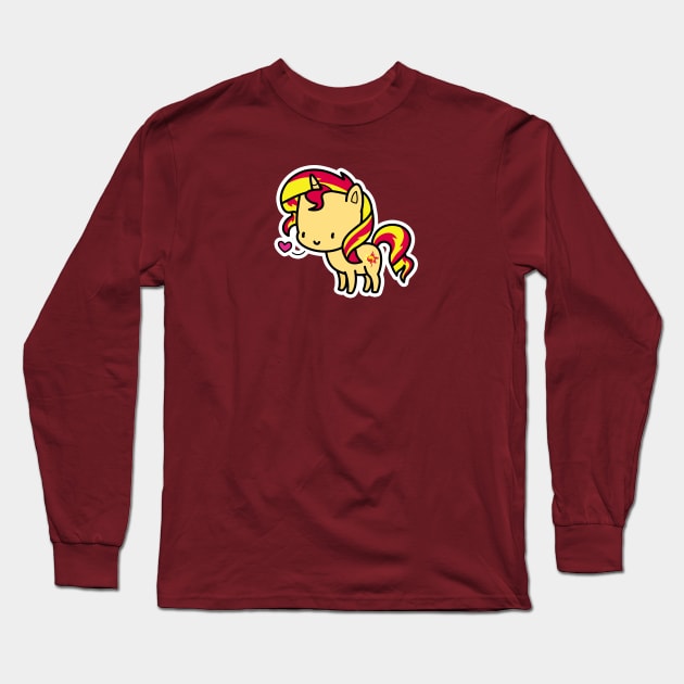 Sunset Shimmer chibi Long Sleeve T-Shirt by Drawirm